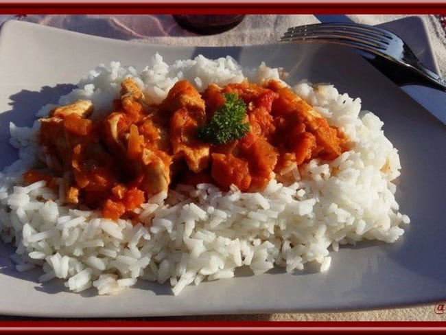 Poulet à la tomate et au piment d’Espelette