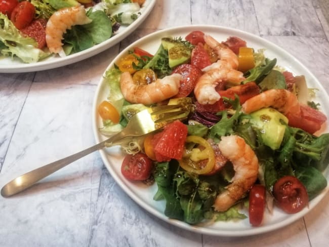 Salade de Crevettes et Pamplemousse