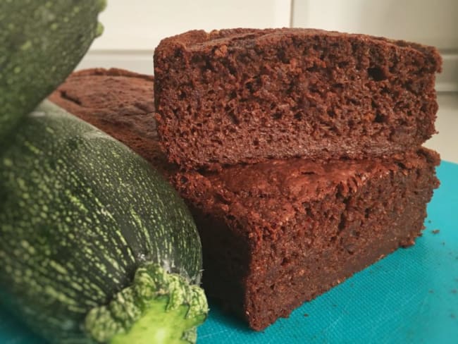 Gâteau chocolat-courgette sans matière grasse