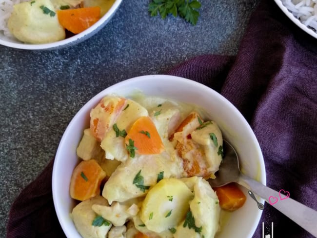 Poulet au curry et aux patates douces