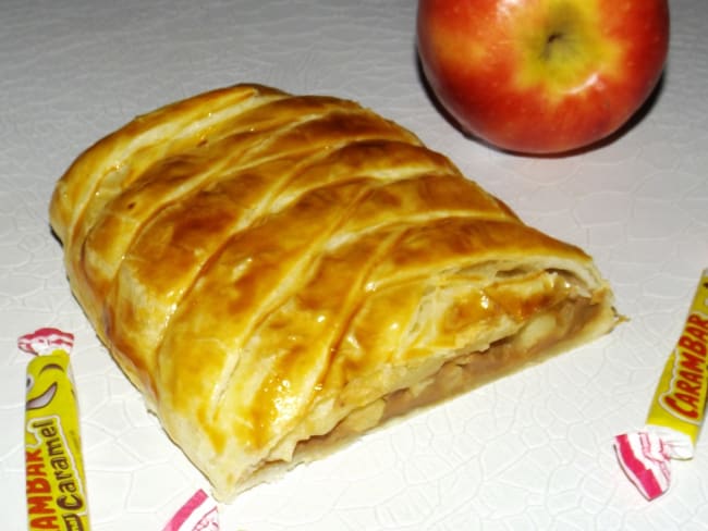 Strudel feuilleté pomme et carambar