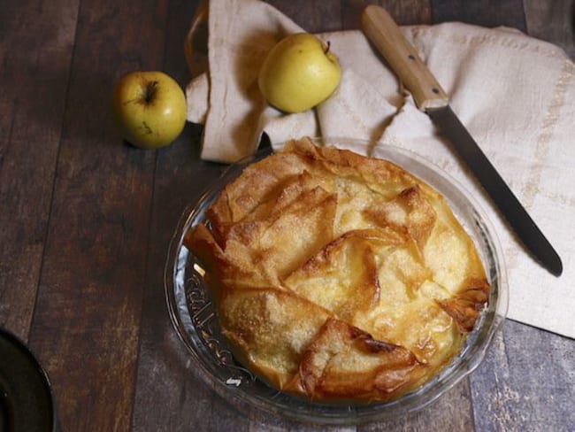 Croustade aux pommes aux feuilles de bricks