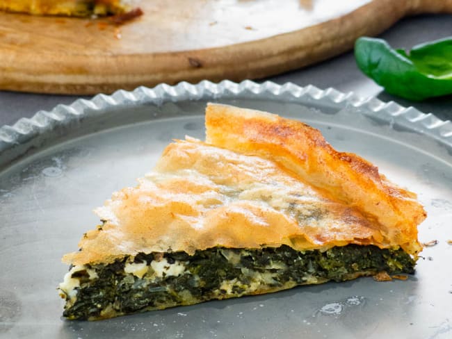 Tarte feuilletée aux épinards et à la feta