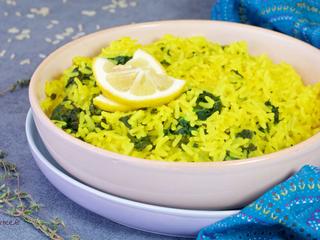 Riz citronné aux épinards VEGAN