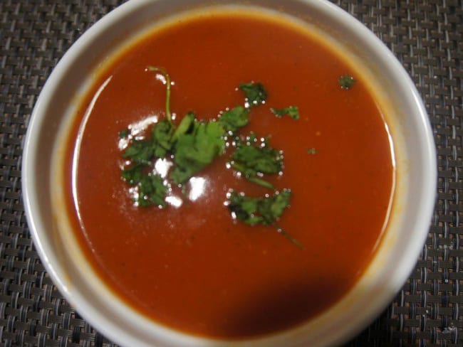 Recette du velouté de tomates au curry