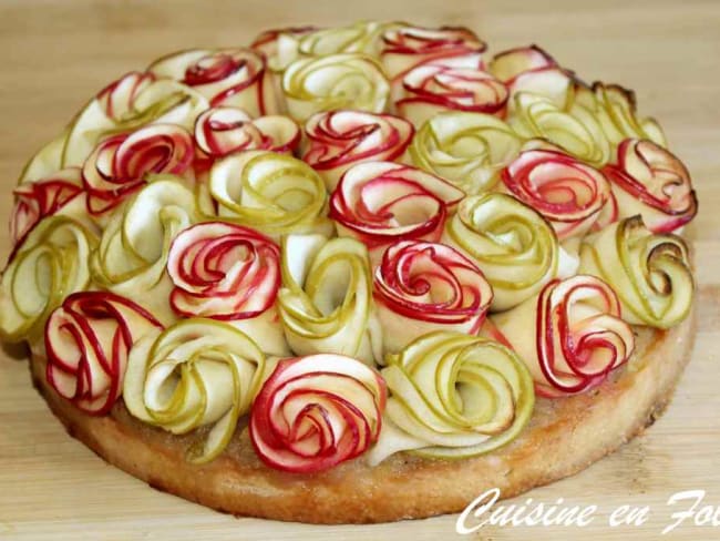 Tarte aux pommes bouquet de roses façon Alain Passard