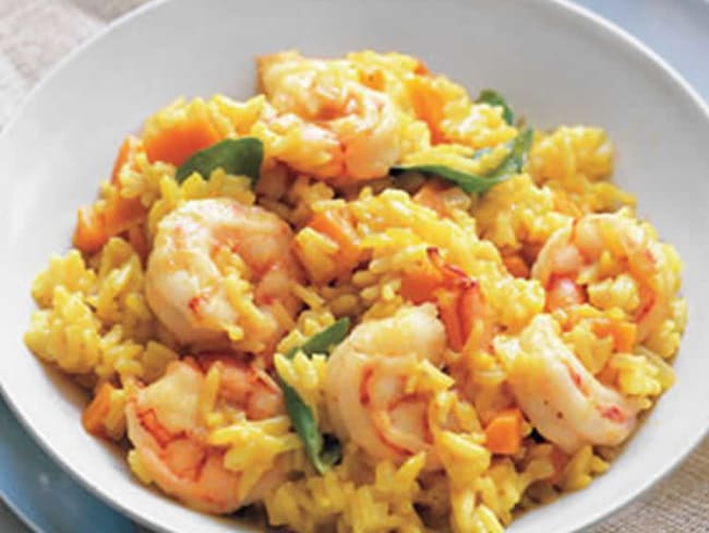 Riz crevettes et curry