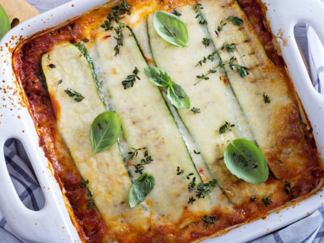 Lasagnes aux courgettes et saumon