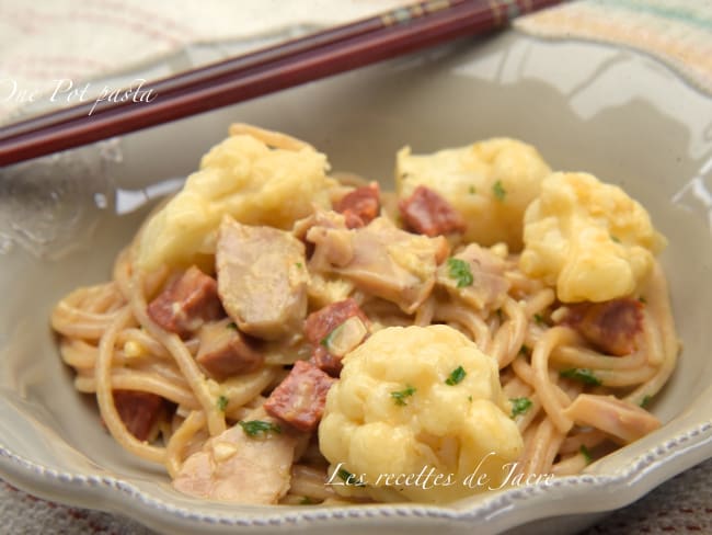 One pan pasta poulet, chorizo