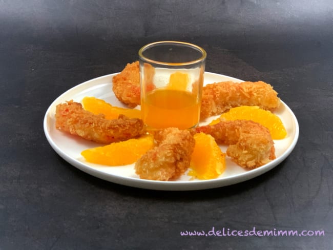 Crevettes croustillantes au caramel d’orange