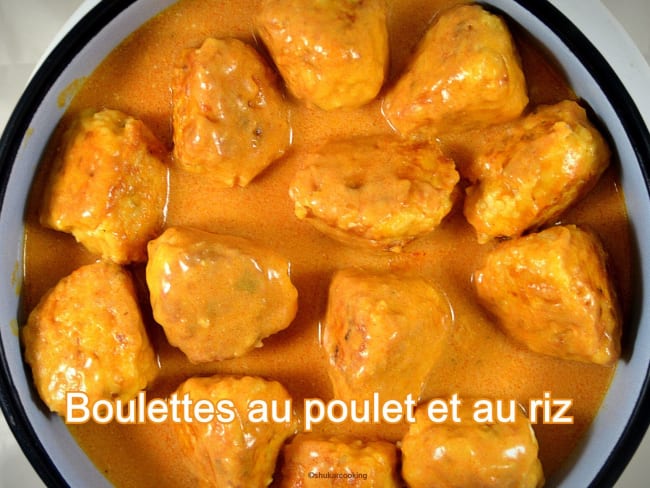 Boulettes au poulet et au riz