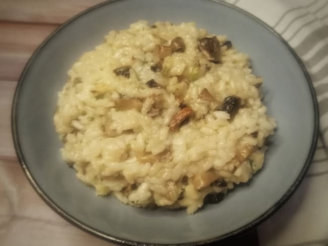 Risotto sans vin aux champignons