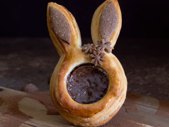 Le petit lapin feuilleté au chocolat pour Pâques