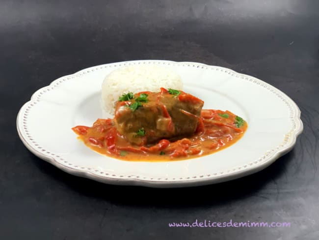 Paupiettes de veau aux poivrons