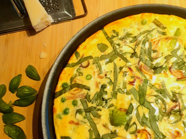 Fritatta aux légumes printaniers