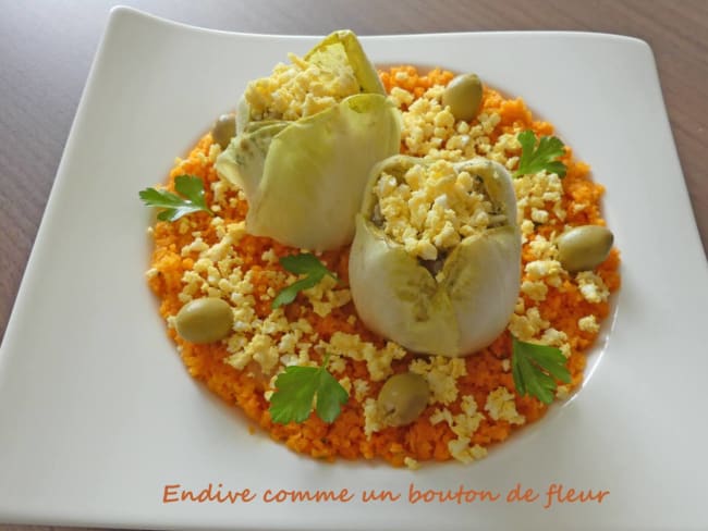 Endive comme un bouton de fleur