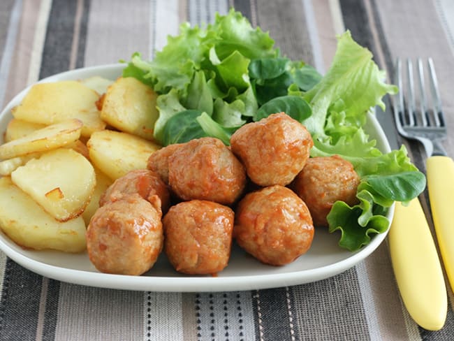 Boulettes de poisson aux pommes de terre et courgettes