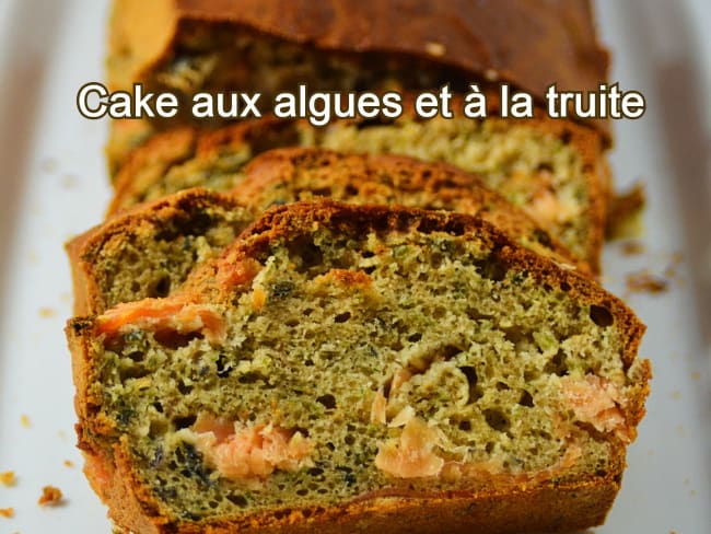 Cake salé aux algues et à  la truite