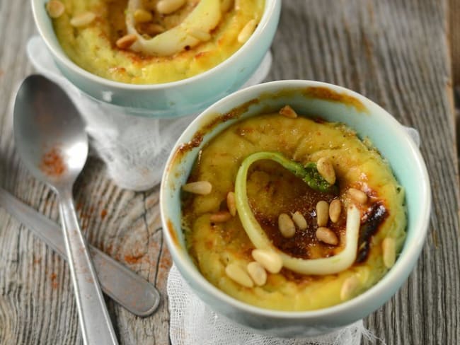 Crème brûlée d'asperge et ricotta