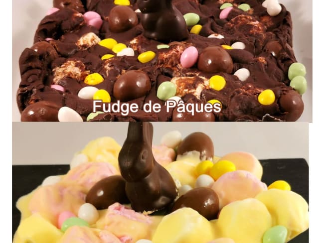 Fudge de Pâques facile.