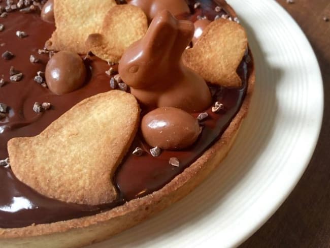 Tarte chocolat caramel beurre salé pour Pâques (ou pas !)