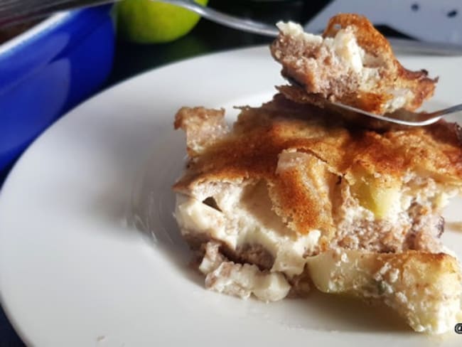 Clafoutis poire pomme et son de blé