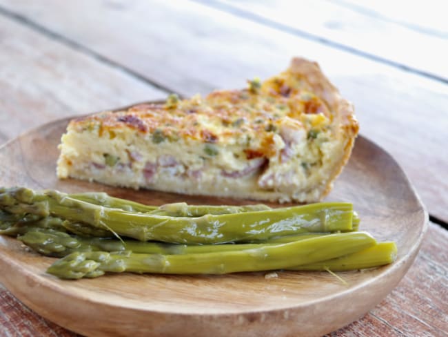 Quiche petits pois-lardons