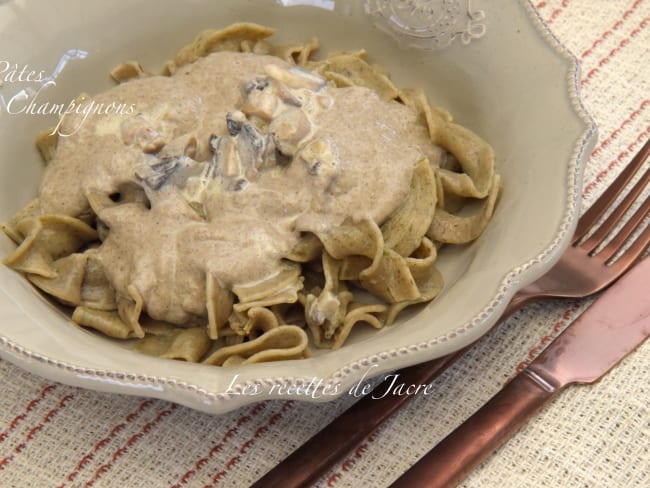 Pâtes à la crème de champignons