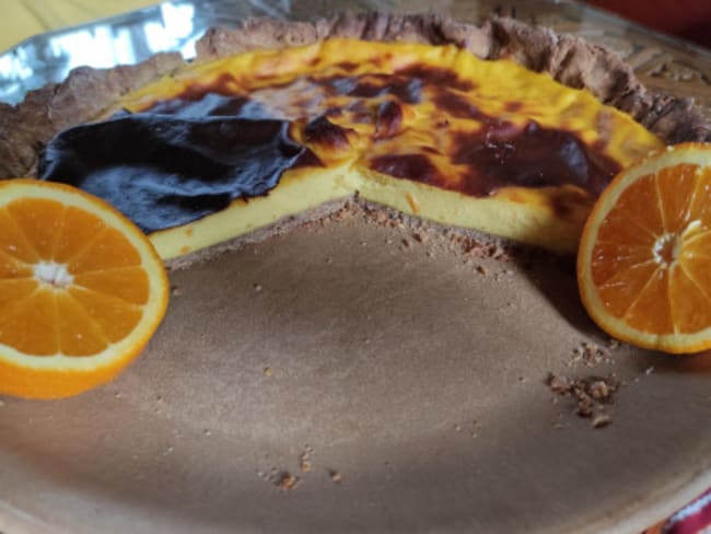 Flan parisien à l'orange sans gluten ni lactose