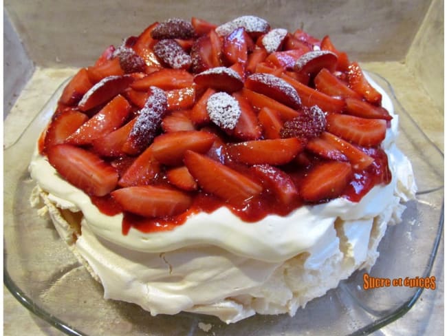 Pavlova aux fraises