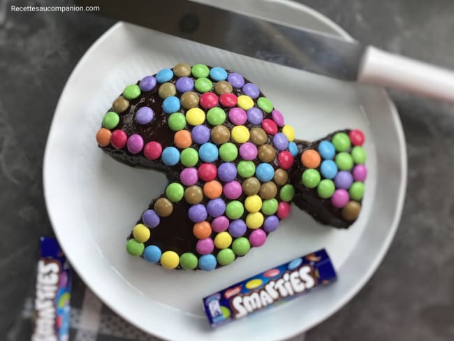 Gâteau poisson au chocolat et smarties