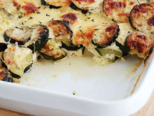 Gratin de courgettes sauce béchamel