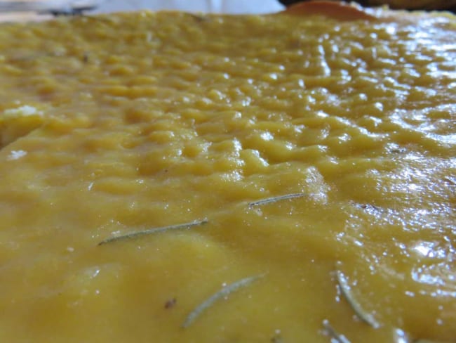 Tarte riz rond, miel et romarin