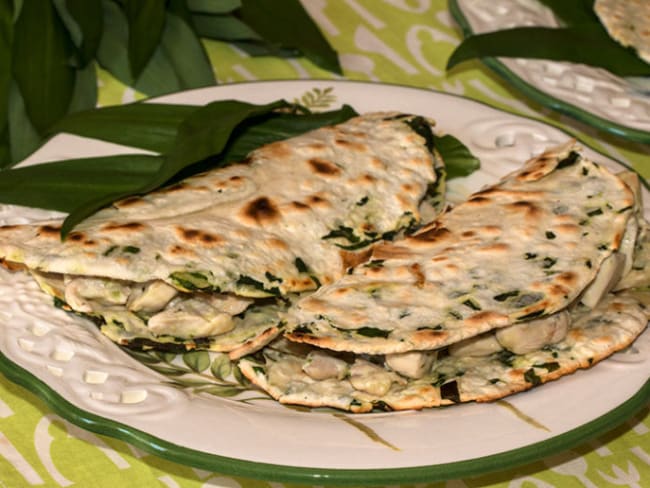 Galettes à l’ail des ours comme des tacos