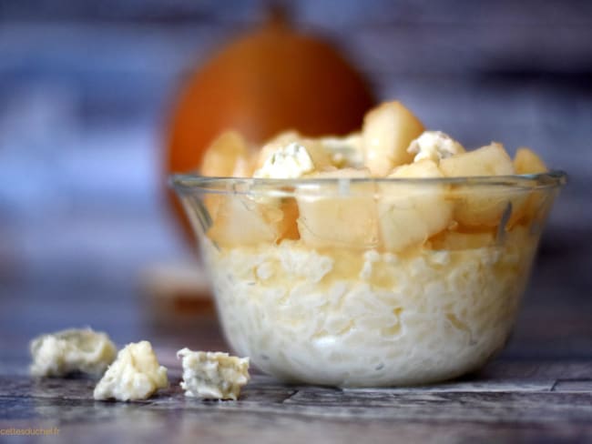 Riz au lait aux poires et gorgonzola