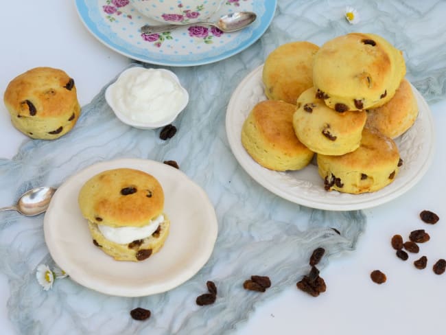 Scones aux raisins pour tea time