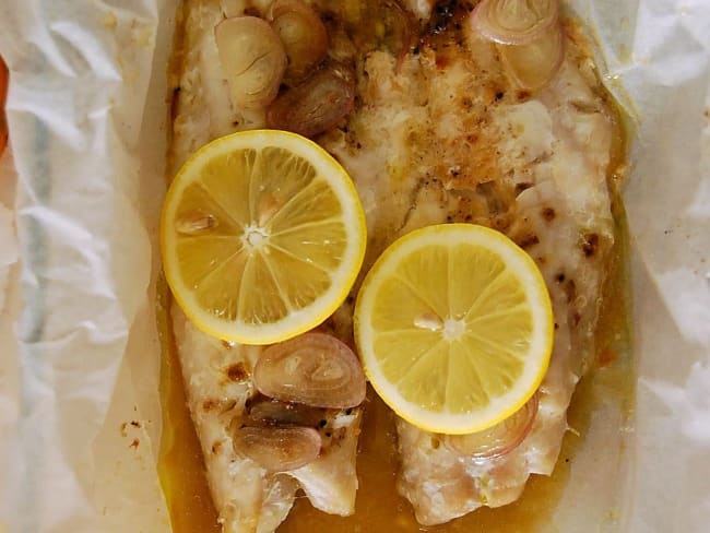 Poisson au citron en papillote