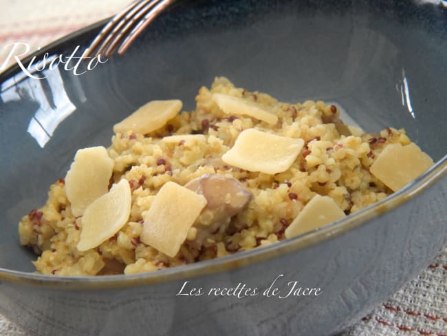 Risotto de quinoa aux champignons et crème de soja