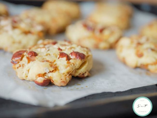 Cookies carottes noisettes et oignons