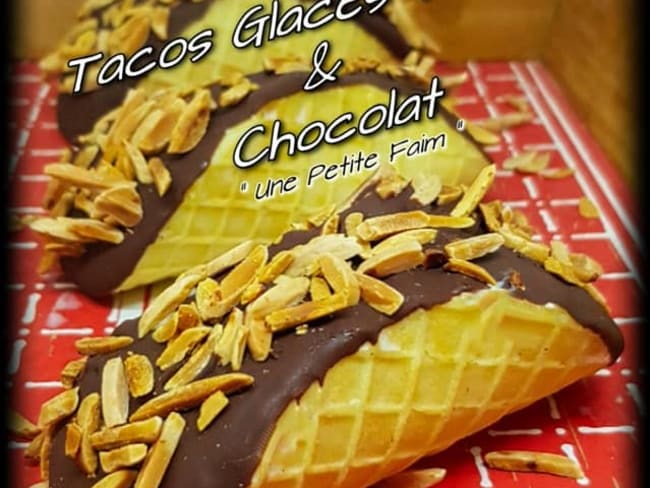 Tacos glacés vanille et chocolat