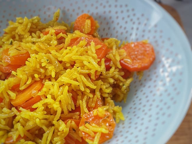 Riz basmati et ses carottes au ghee