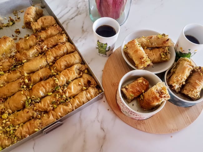 Baklavas rolls aux noix torréfiées