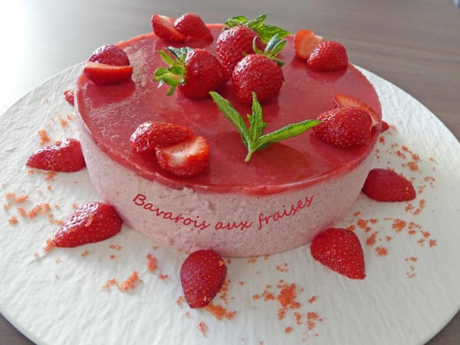 Bavarois aux fraises