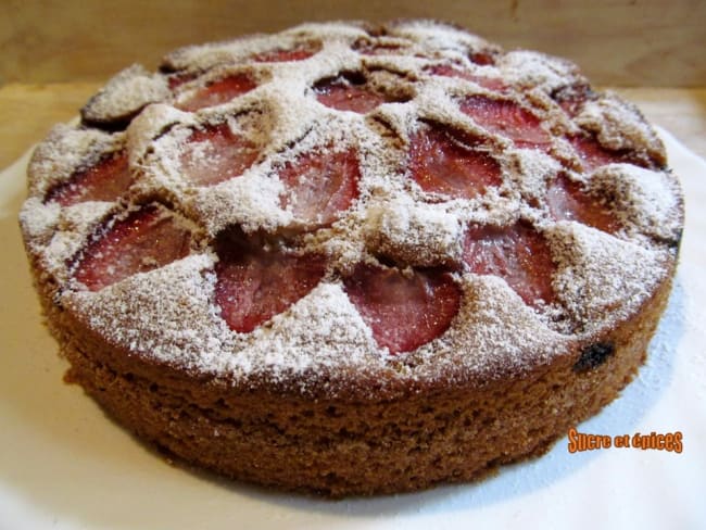 Gâteau moelleux aux fraises