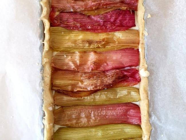 Tarte à la rhubarbe et ricotta