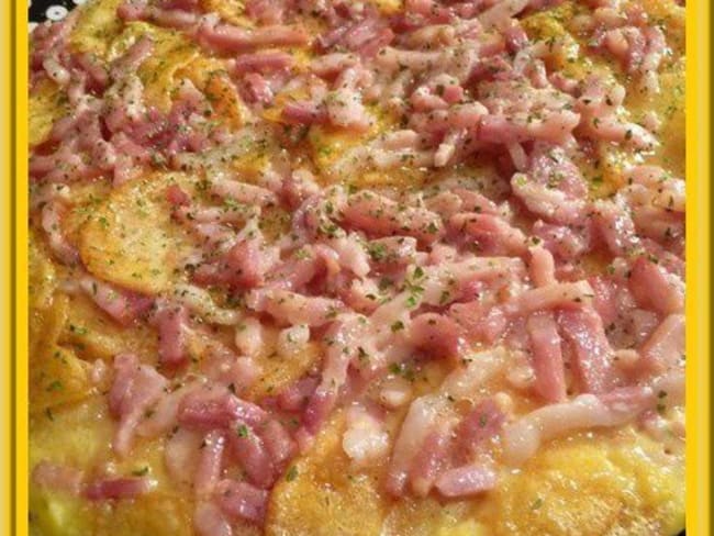 Tortilla aux chips et lardons