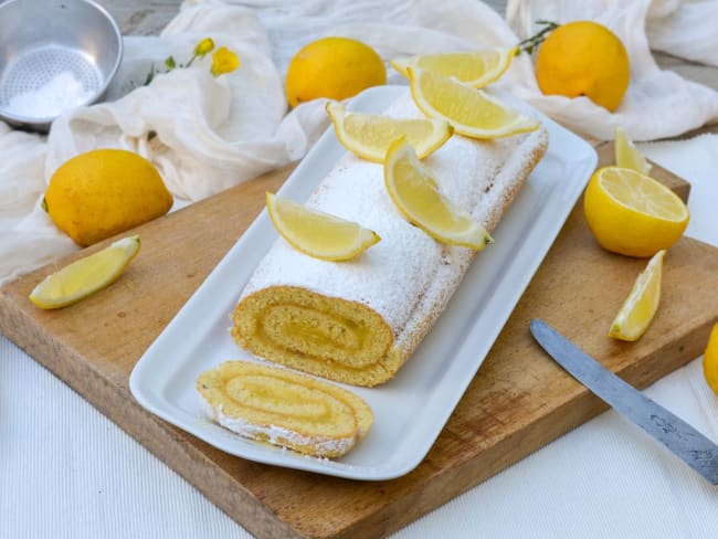 Gâteau roulé au citron