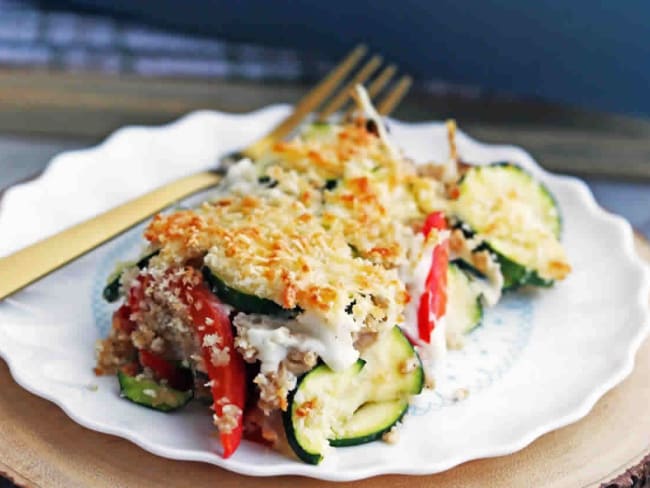 Crumble de courgettes au fromage