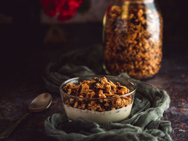 Granola maison aux graines et au sirop d'érable