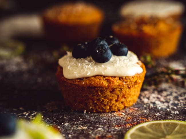 Carrot cake façon muffin - Cake à la carotte healthy sans gluten